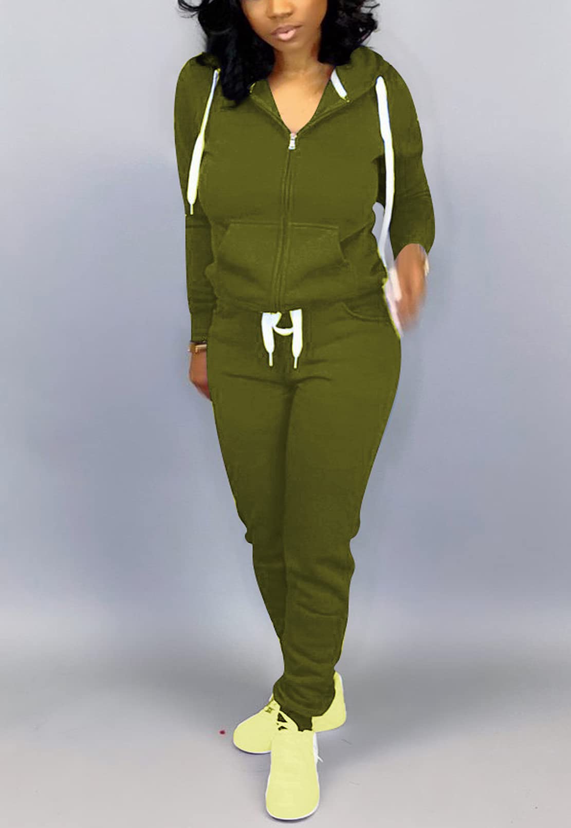 Mrskoala Women's 2-Piece Tracksuit Set - Soft Jogging Outfit with Pockets for Workout, Running & Lounge Wear - Perfect for Gym, Yoga & Casual Comfort