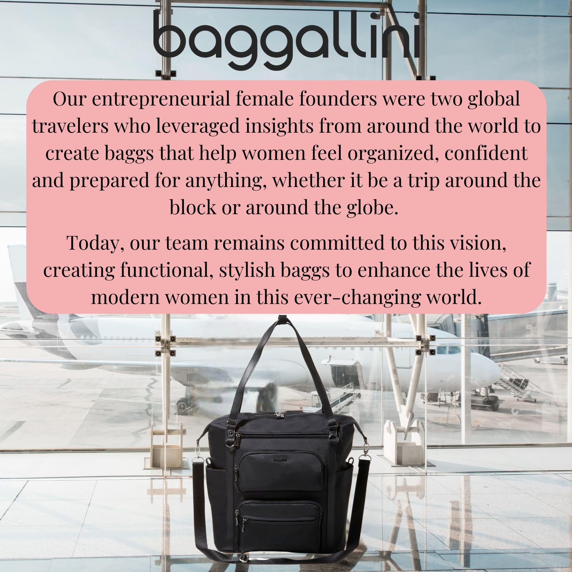 Baggallini Nolita Convertible Backpack - 14x11 Inch Lightweight Travel Backpack with 16 Inch Laptop Sleeve - Versatile Carry-On Luggage for Work, Commute & Weekend Getaways