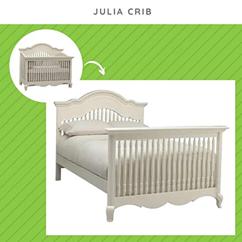 CC KITS Full-Size Crib Conversion Kit with Bed Rails - White Linen | Compatible with Suite Bebe Cribs | Perfect for Toddler Safety & Transitioning to Big Kid Bed