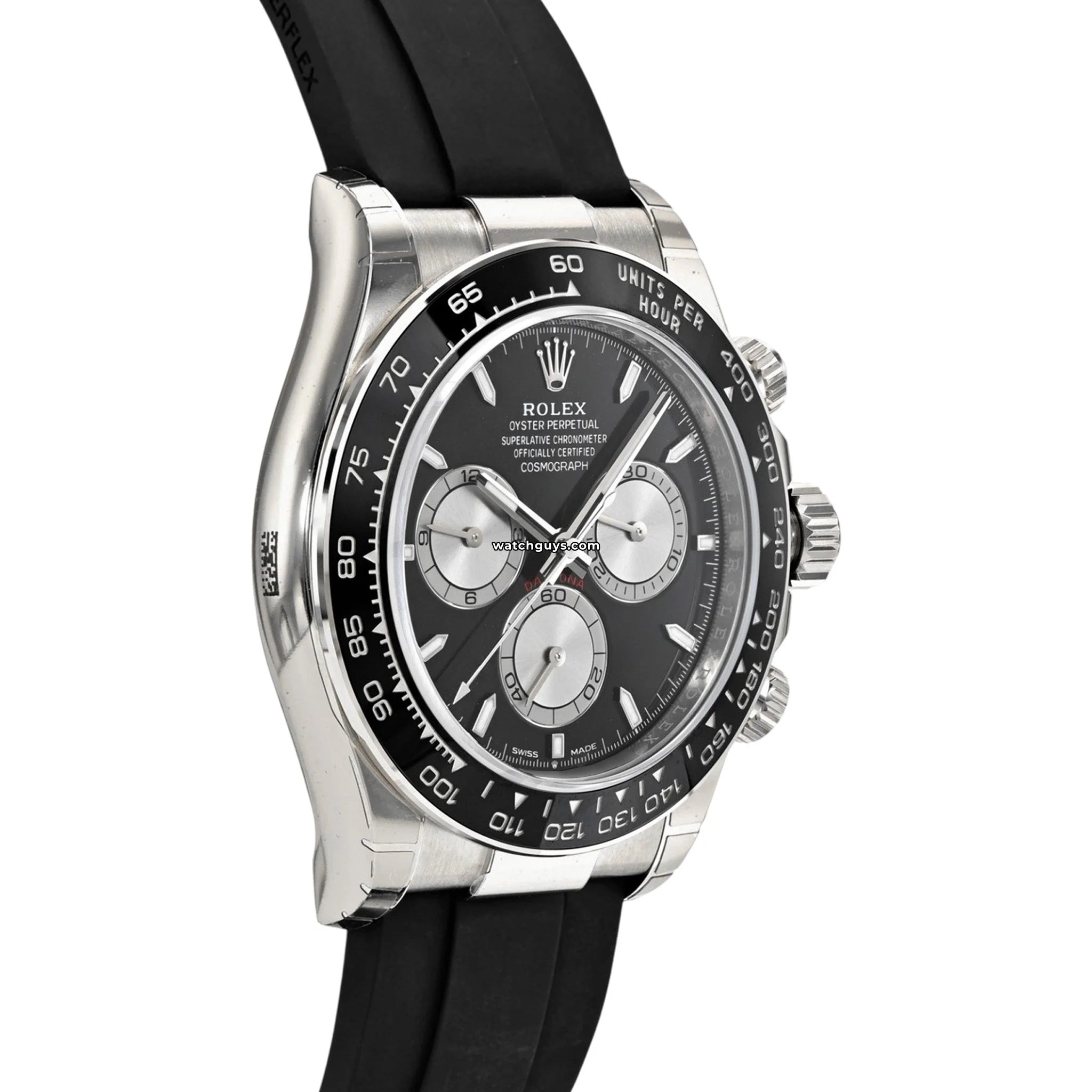 Rolex Daytona 126519LN White Gold Chronograph Watch with Oysterflex Bracelet - Perfect for Luxury Collectors, Racing Enthusiasts & Special Occasions