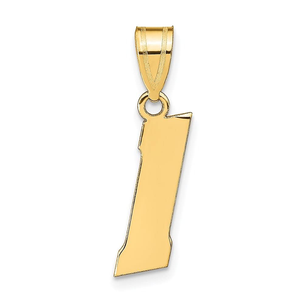 14K Yellow Gold Polished Block Number Pendant Necklace for Women - Elegant Personalized Jewelry Gift for Birthday, Anniversary & Graduation | Perfect for Layering & Everyday Wear