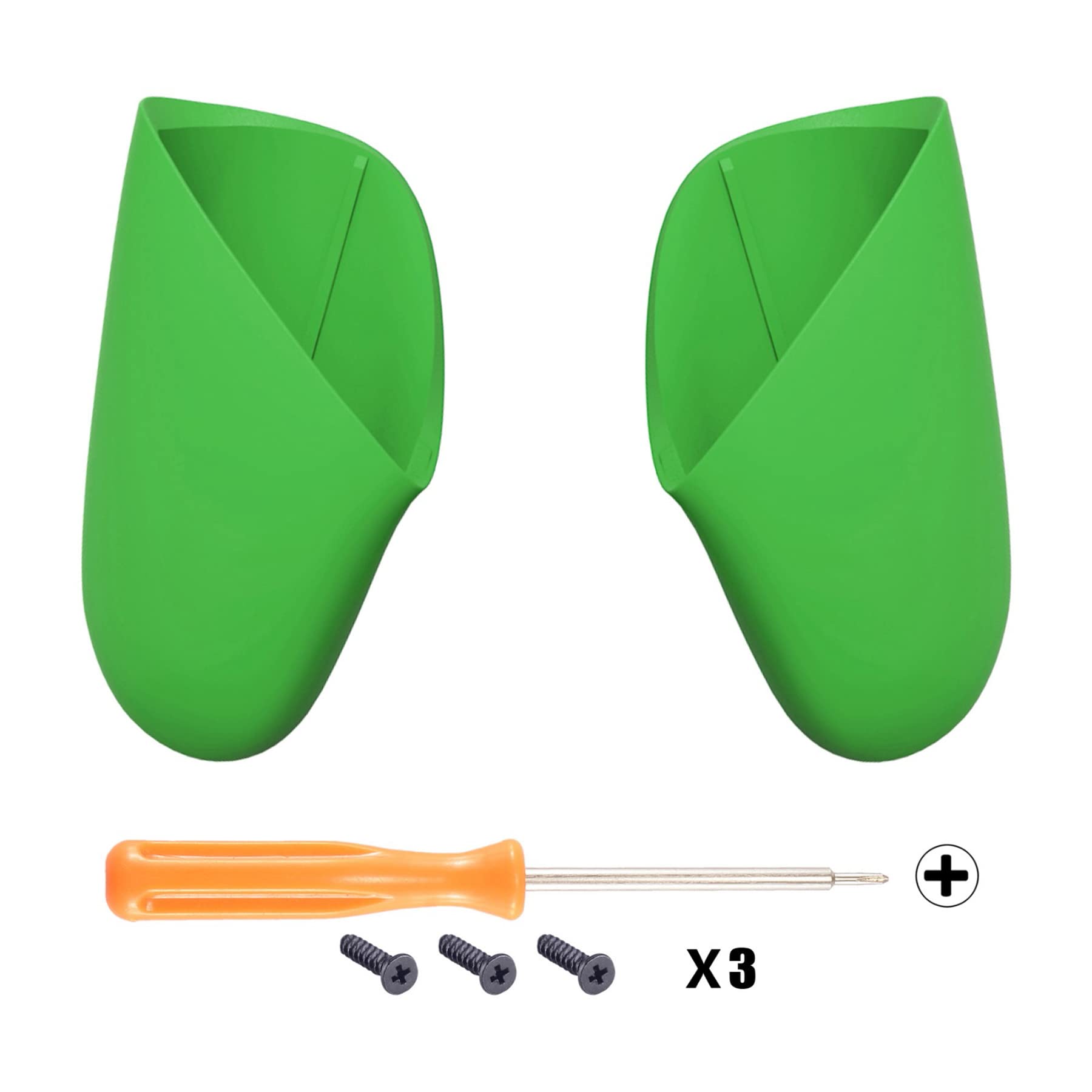 ExtremeRate Soft Touch Green Replacement Handle Grips for Nintendo Switch Pro Controller - DIY Grip Shell (Controller Not Included) - Perfect for Gaming, Comfort & Customization