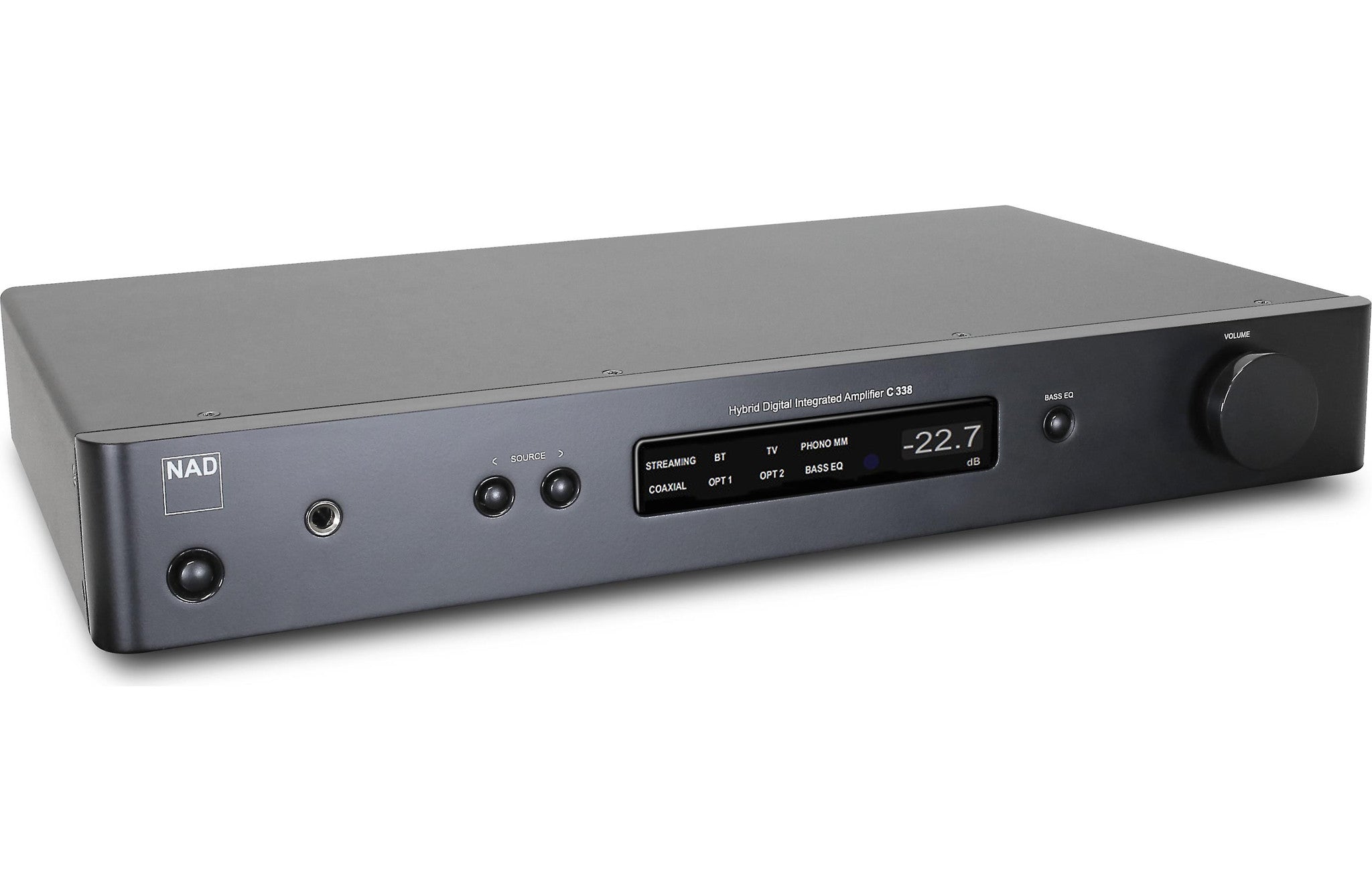 NAD C 338 Hi-Fi Stereo Integrated Amplifier with Built-in DAC, Wi-Fi & Bluetooth - Perfect for Home Audio Systems and Music Streaming