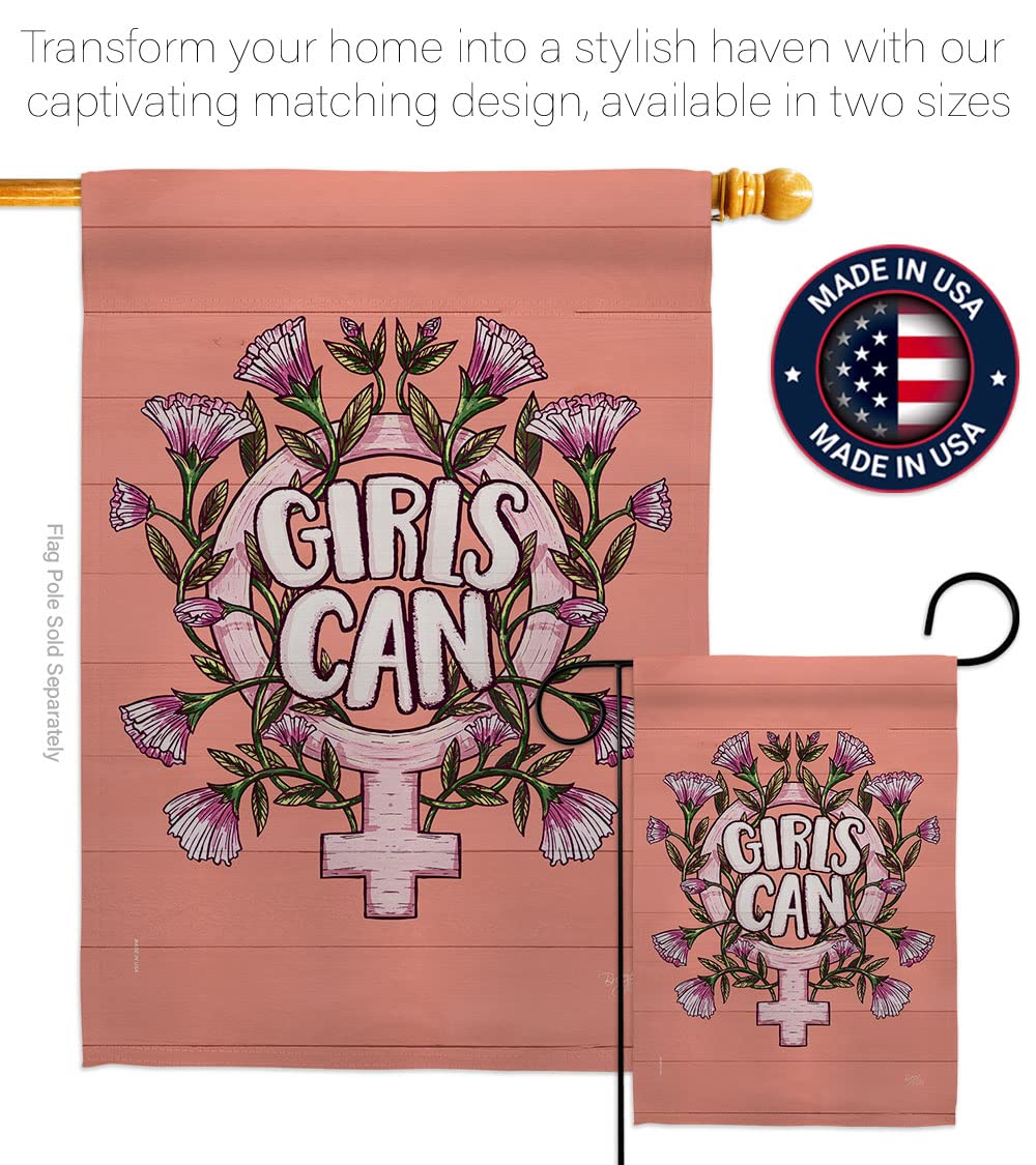 Feminist House Flag - Double-Sided Yard Decor for Women's Movement
