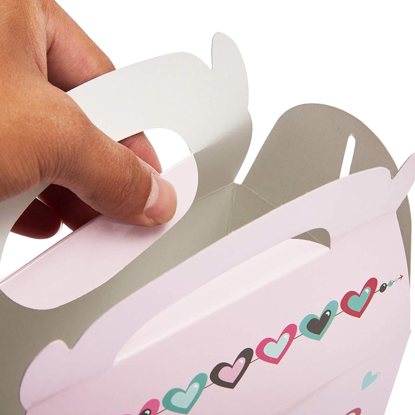 BLUE PANDA Valentine's Treat Boxes - 24 Pack Pink Gift Boxes for Valentine's Day, Party Favors, Bridal Showers & Birthday Celebrations | Perfect for Candy, Chocolates & Small Gifts