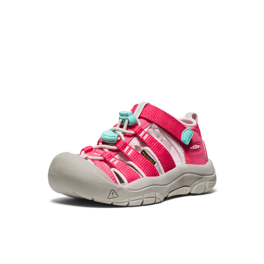 Little Kids' Newport H2 Sandals | Water Shoes for Toddlers & Preschoolers - Raspberry/Giggle Pink | Perfect for Beach, Pool & Outdoor Play