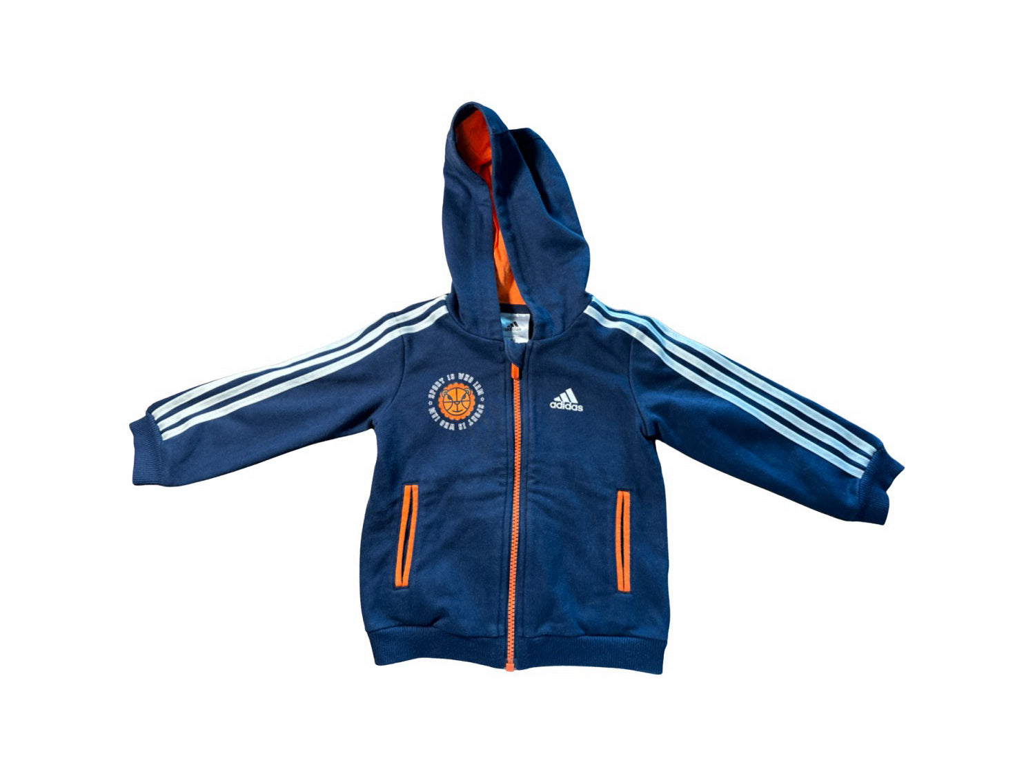 Adidas Kids' 2T Zippered Hoodie Sweatshirt - Cozy & Stylish for Toddlers - Perfect for Playdates, School & Outdoor Adventures