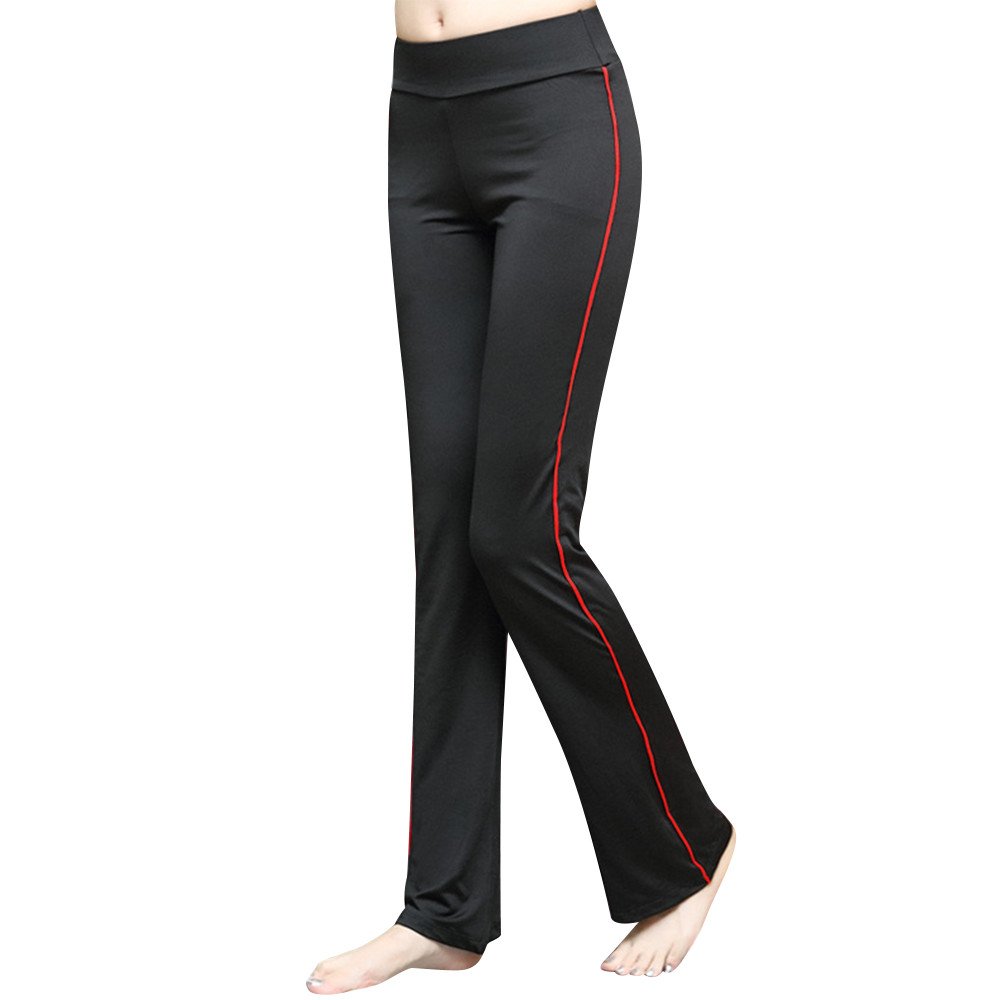KSSammer Women's Absorbent Breathable Yoga Pants - Slim Fit Straight Leg Workout Trousers for Fitness, Running & Lounge Wear