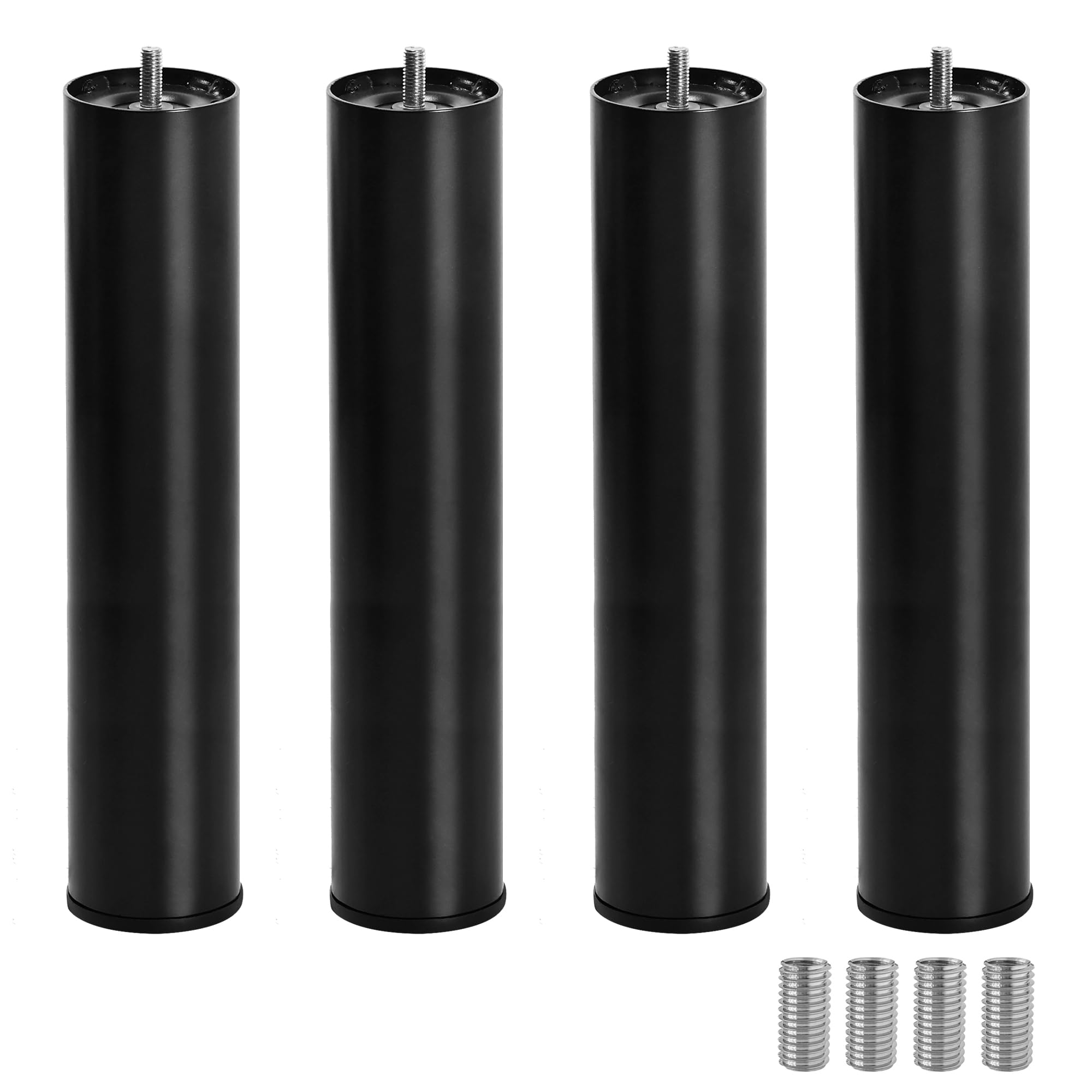 12 Inch Adjustable Bed Legs Replacement - M8 Thread Screw-in Bed Feet for Base Frame - Heavy Duty Support for Home, Dorm, RV & More