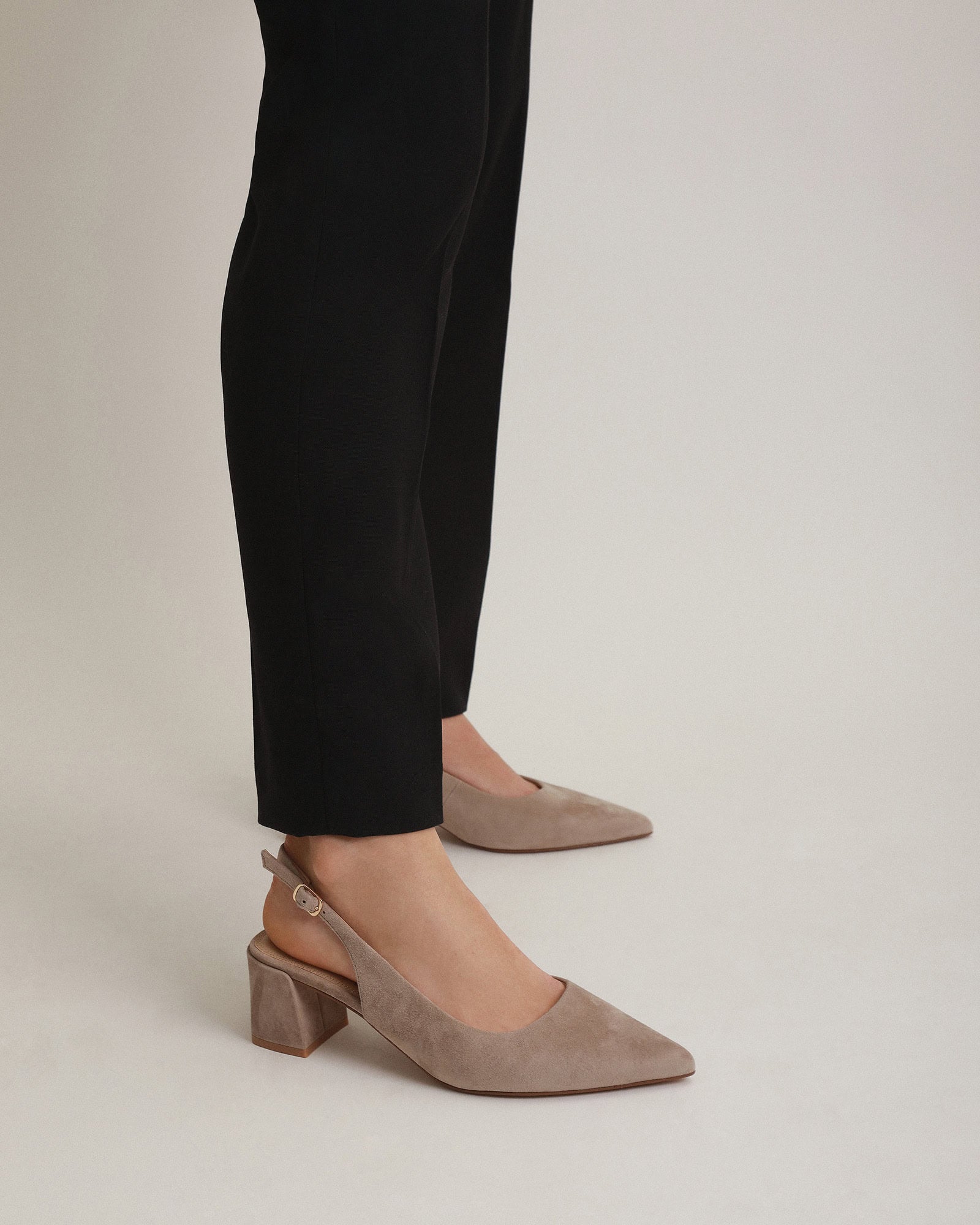 CARA Women's Low Heel Suede Mushroom Shoes - Comfortable Casual Slip-On Loafers for Work, Office & Everyday Wear