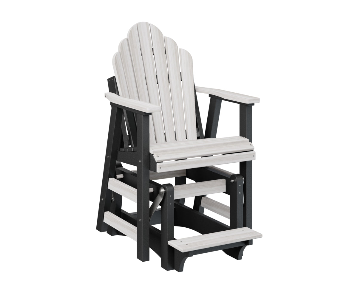 Berlin Gardens Cozi Back Single Counter Glider - Outdoor Patio Swivel Bar Stool for Kitchen Island, Deck & Poolside Relaxation