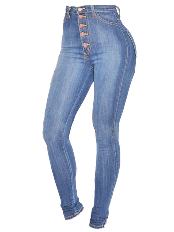 Women's High Rise Stretch Skinny Jeans - Super Soft Denim for Curvy Fit, Perfect for Casual & Office Wear