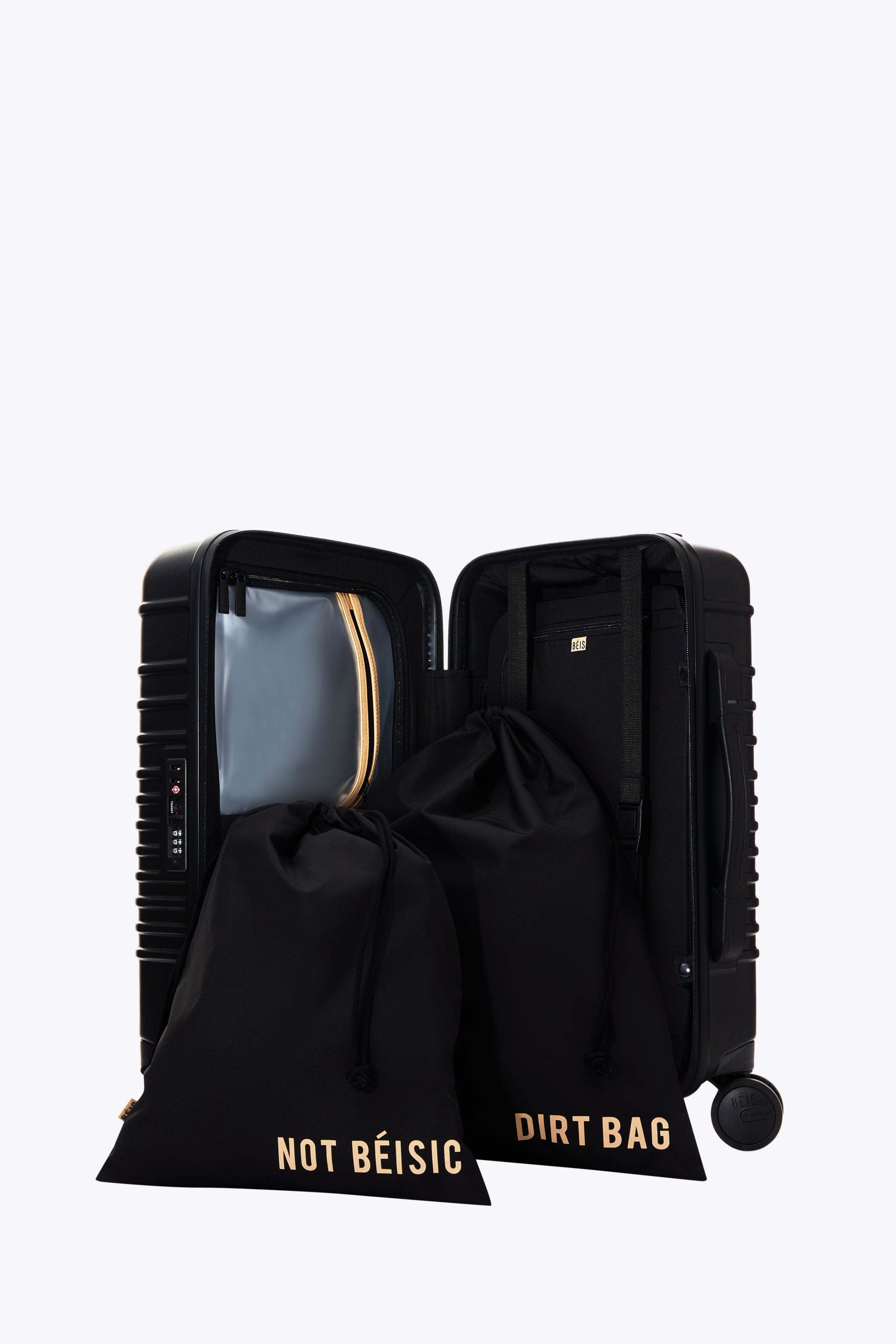 Compact Black Carry-On Roller Luggage - Perfect for Air Travel & Weekend Getaways
