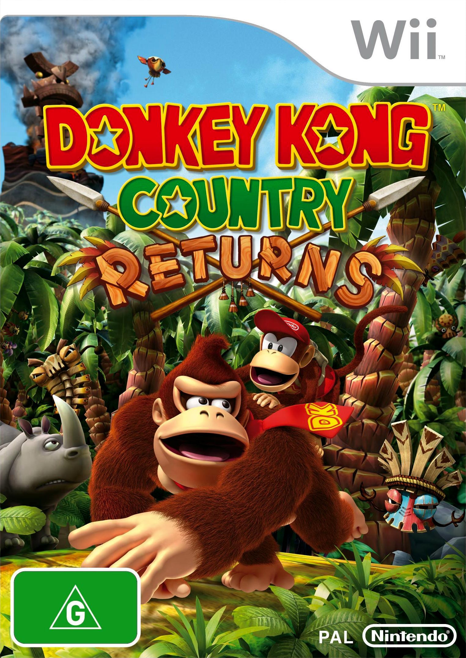 Donkey Kong Country Returns - Nintendo Wii Game (PAL Version) - Fun Adventure Game for Family & Kids - Perfect for Game Nights & Party Entertainment