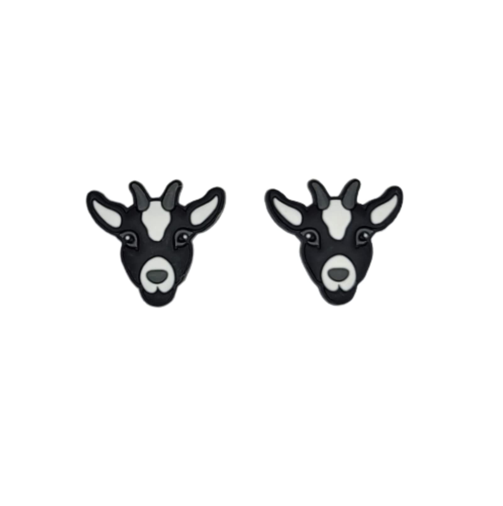 Goat Nanny Kid Shoe Charm for Crocs Clogs - Set of 2 Black Charms | Cute Accessories for Kids' Shoes, Perfect for Playdates & Outdoor Adventures