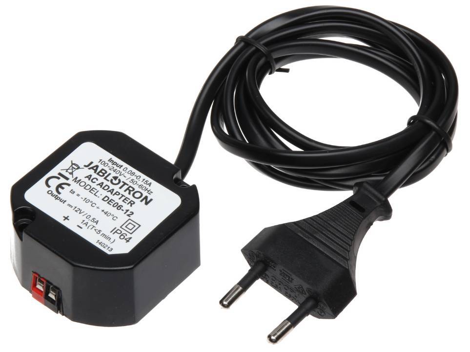 DE06 12V 0.5A Power Supply Adapter - Compact 12 Volt 500mA AC/DC Converter for LED Strips, CCTV Cameras, Routers & Electronics (Ideal for Home & Office Use)