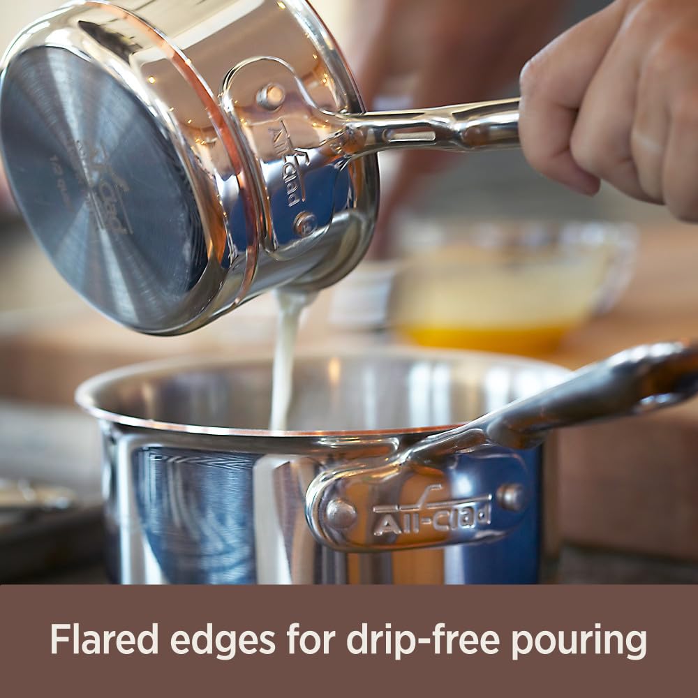 All-Clad Copper Core 5-Ply Stainless Steel 10-Inch Fry Pan - Induction Compatible, Oven & Broiler Safe Up to 600°F - Premium Cookware Set for Professional Chefs & Home Cooking - Perfect for Searing, Sautéing & Pan-Frying