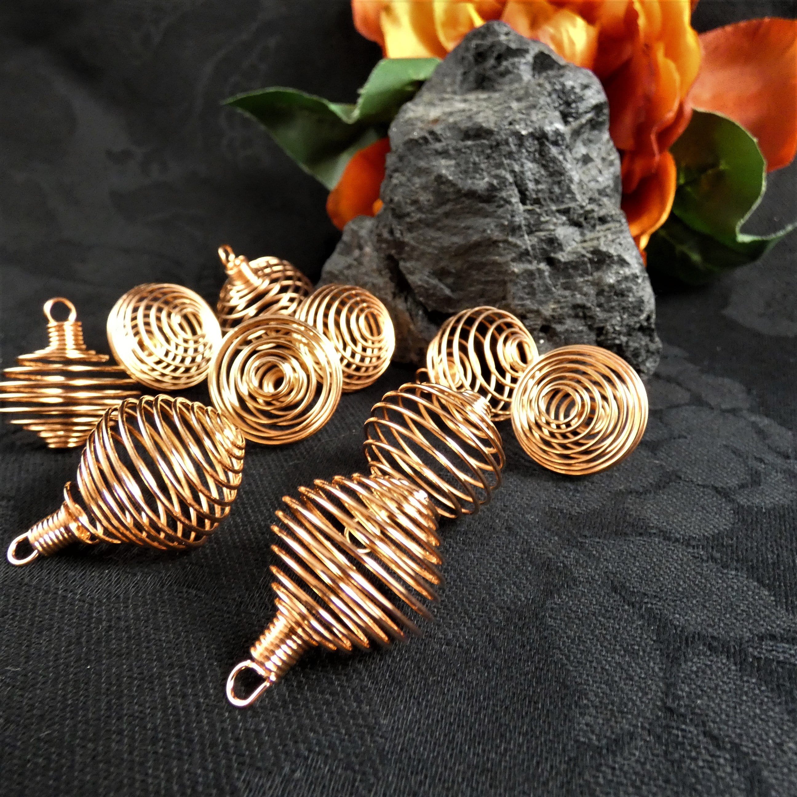 Premium Round Copper Cage for Jewelry Making, DIY Crafts, and Home Decor - Perfect for Pendants, Earrings, and Creative Projects