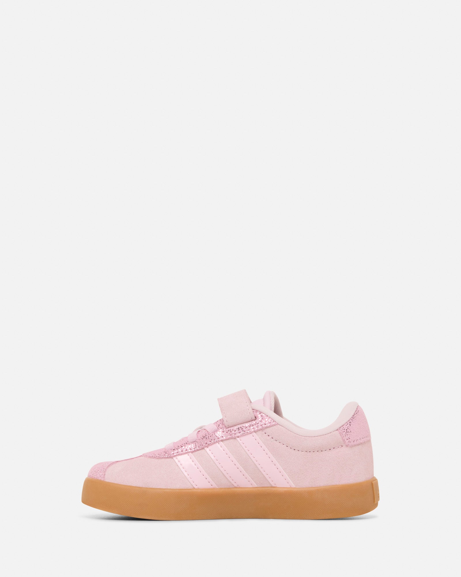 Vl Court 3.0 Self-Fastening Toddler Shoes - Clear Pink/Gum Lightweight Sneakers for Preschoolers | Perfect for Playtime, Daycare & Early Walking