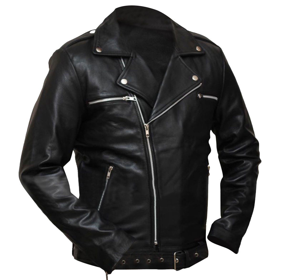 Men's Real Lambskin Motorcycle Leather Jacket - Black Asymmetrical Biker Rider Jacket for Harley & Cruiser | Perfect for Riding, Motorcycle Events & Casual Wear
