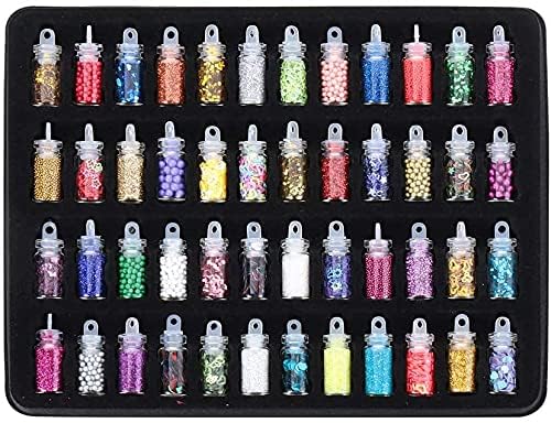 3D Glitter Nail Art Set - 48 Bottles Multicolor Nail Decoration Kit for Professional & DIY Manicures | Perfect for Nail Salons, Home Use, Parties & Special Occasions