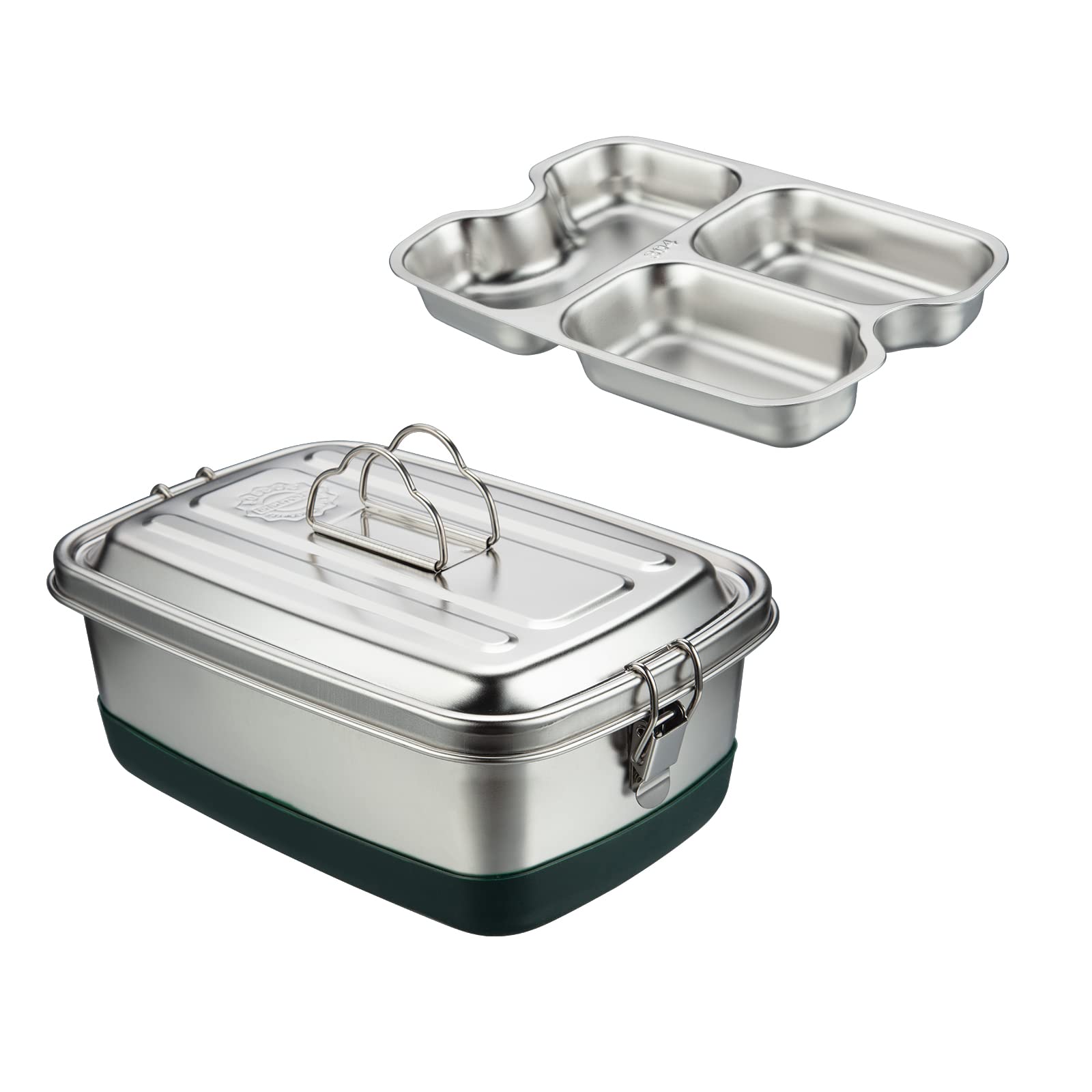 Stainless Steel Bento Box for Adults & Kids - Leakproof Double Layer Lunch Container with Compartments | Ideal for Work, School, Picnics & Meal Prep