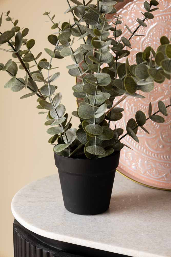 Artificial Eucalyptus Plant in Pot - Realistic Fake Greenery for Home Decor, Office, Wedding & Event Centerpieces
