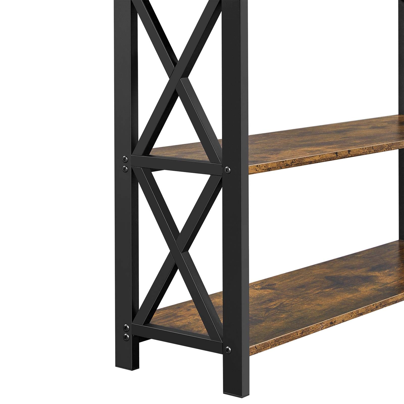 Yaheetech 45 Inch TV Stand with Storage Shelves & Drawer, Rustic Brown Entertainment Center for Living Room - Perfect for TVs, Gaming Consoles & Media Storage