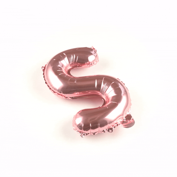 Balloonify Rose Gold Mylar Letter S Balloon - 16 Inch Large Foil Alphabet Balloon for Birthday Party Decorations, Wedding, Anniversary, Baby Shower & Special Events (1 Count)