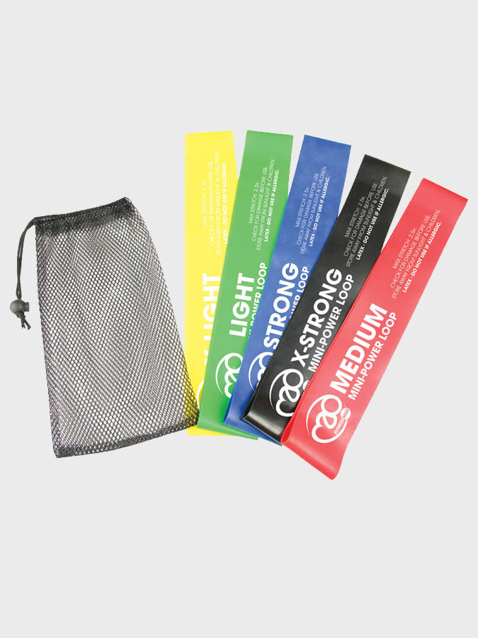 Premium Yoga Mad Mini Resistance Bands Set of 5 - Stretching & Strength Training Exercise Bands for Home Workouts, Physical Therapy, and Fitness Training