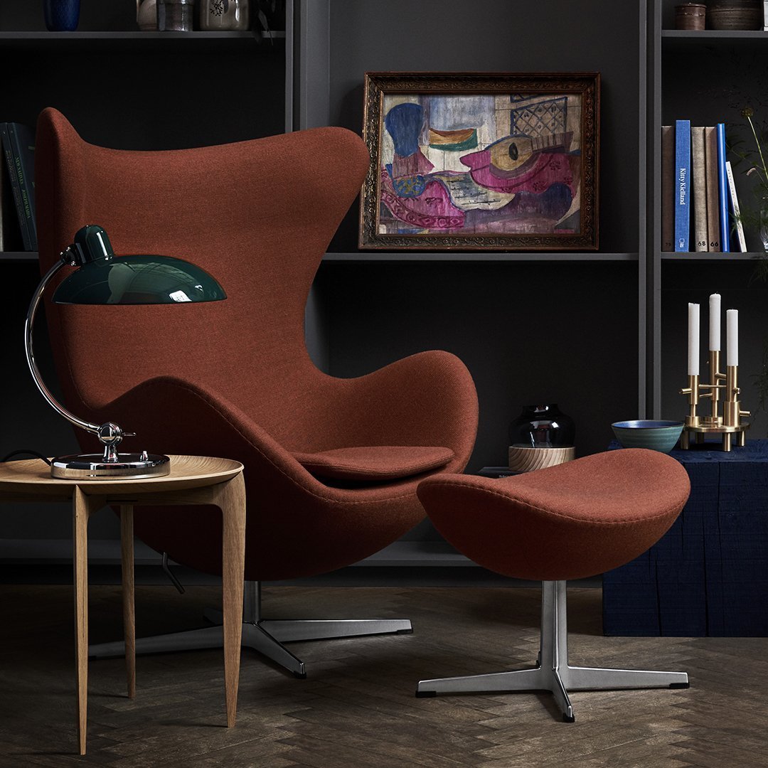 Modern Egg Chair Footstool - Comfortable & Stylish Ottoman for Living Room, Bedroom, or Patio - Perfect for Relaxing & Decorating