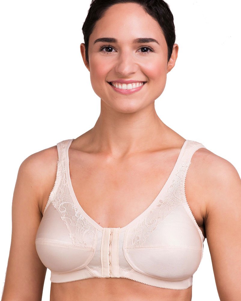 Post-Surgery Mastectomy Bra with Close Lace Accent & Soft Cup - Comfortable Support for Breast Cancer Recovery, Everyday Wear & Special Occasions