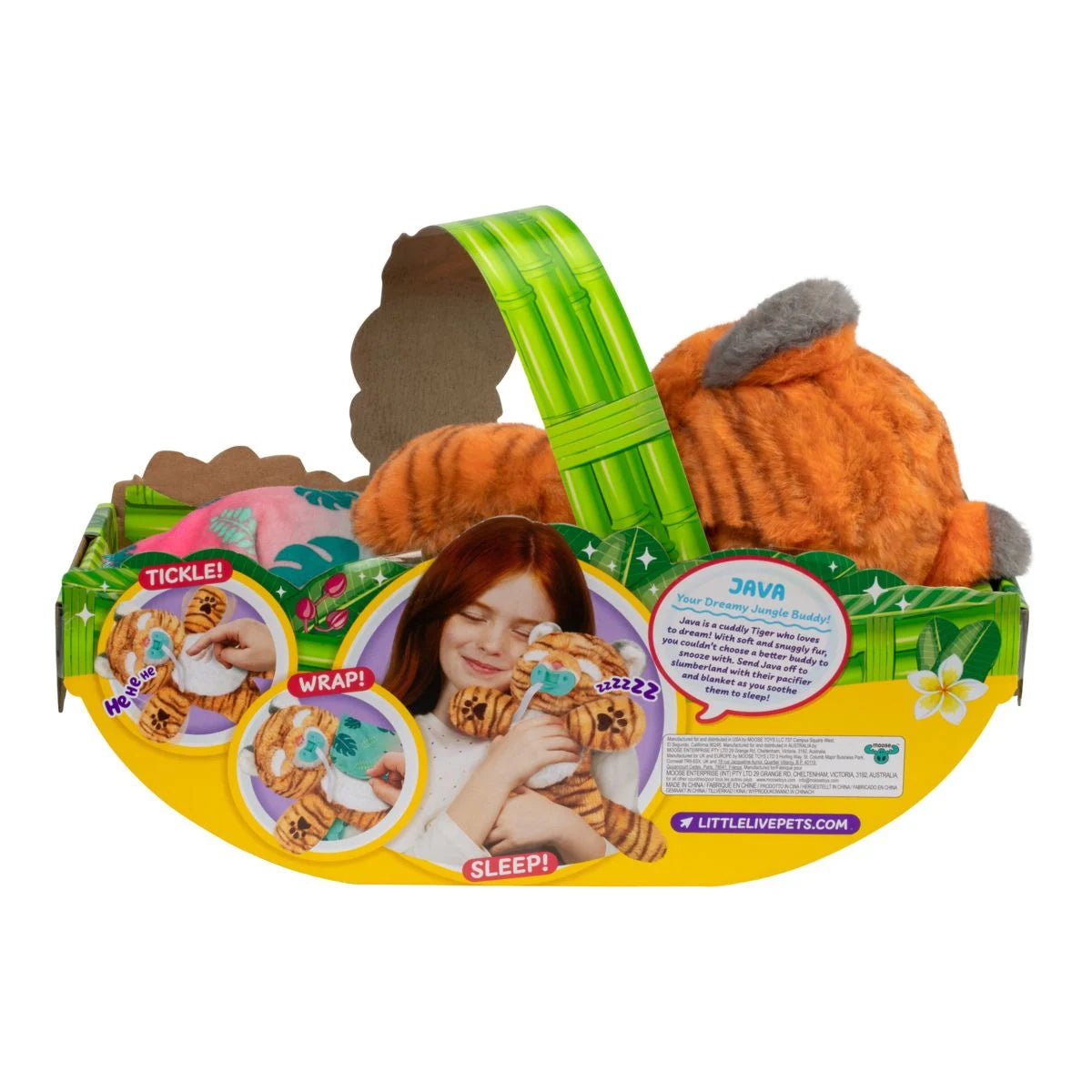 Little Live Pets Cozy Dozy S6 Jungle Series Java the Tiger - Interactive Plush Toy for Kids, Perfect for Playtime & Cuddles