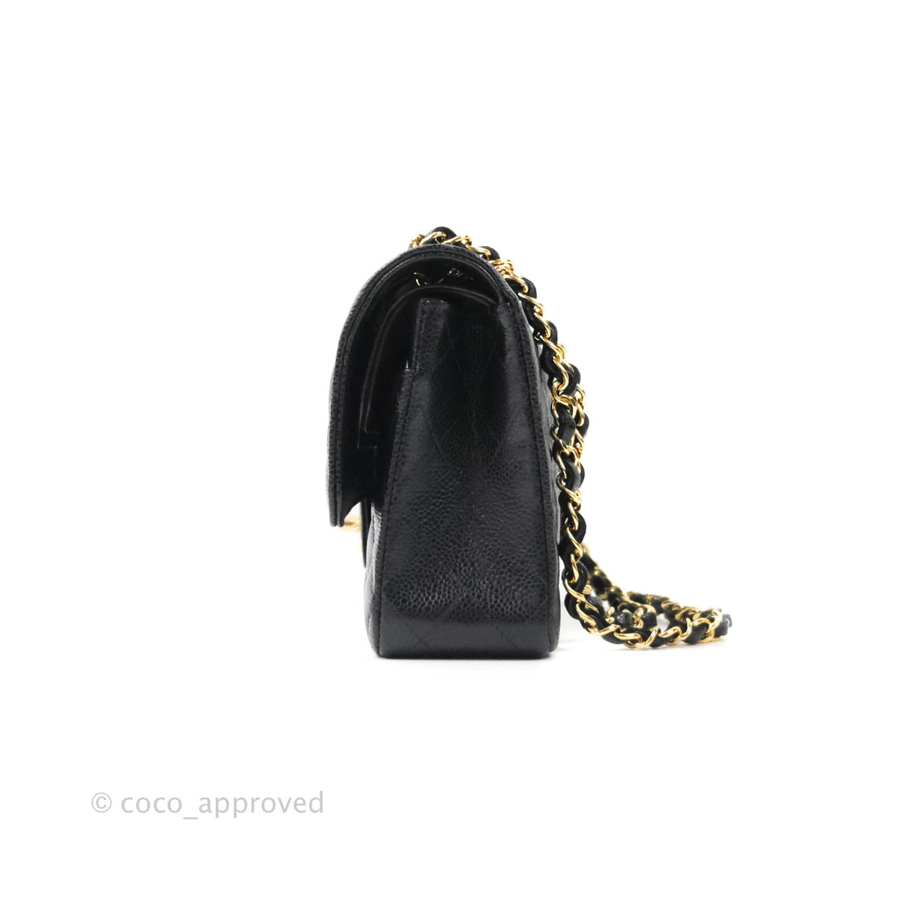 Chanel Classic Medium Double Flap Bag Black Caviar Leather with Gold Hardware - Luxury Designer Handbag for Women, Perfect for Work, Evening & Special Occasions
