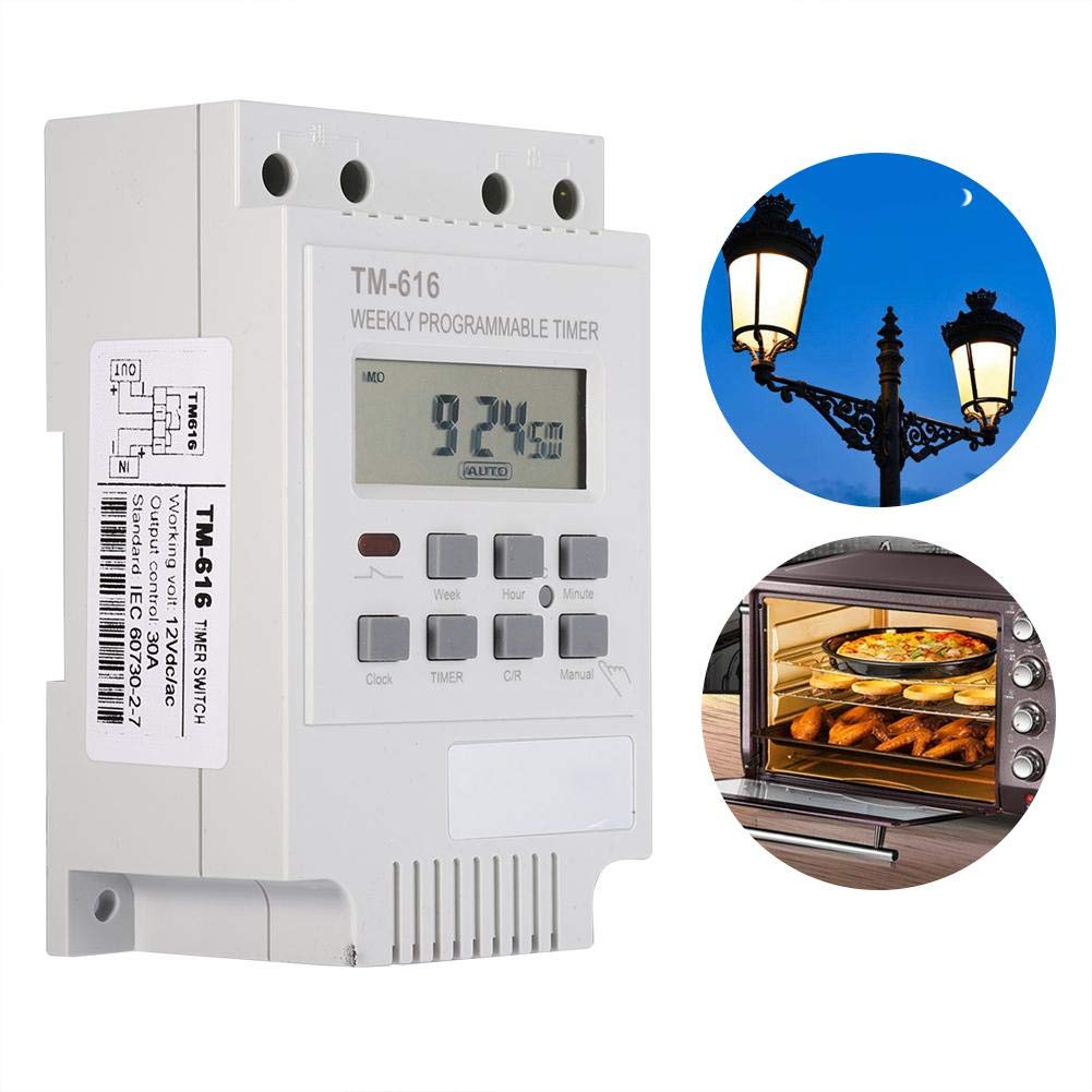 12V Digital Timer Switch - Energy Saving Electric Timer for Lights, TV, Radio & Household Appliances | Perfect for Home Automation & Power Saving