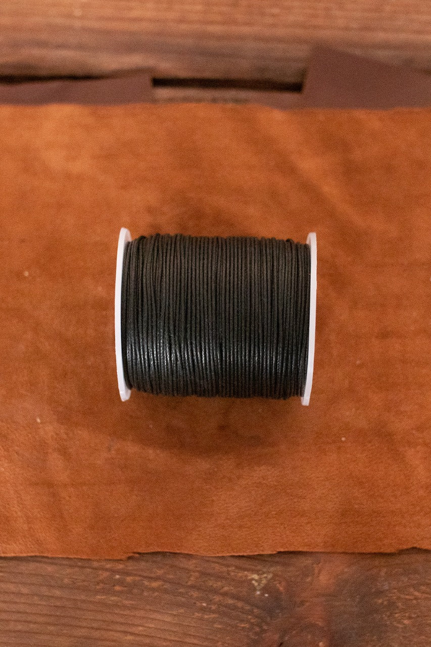 Premium Saddler Yarn (1.1mm-1.3mm) 100m Black Waxed Thread for Leather Craft, Shoe Repair & Upholstery - Heavy Duty Stitching for Saddles, Bags & DIY Projects