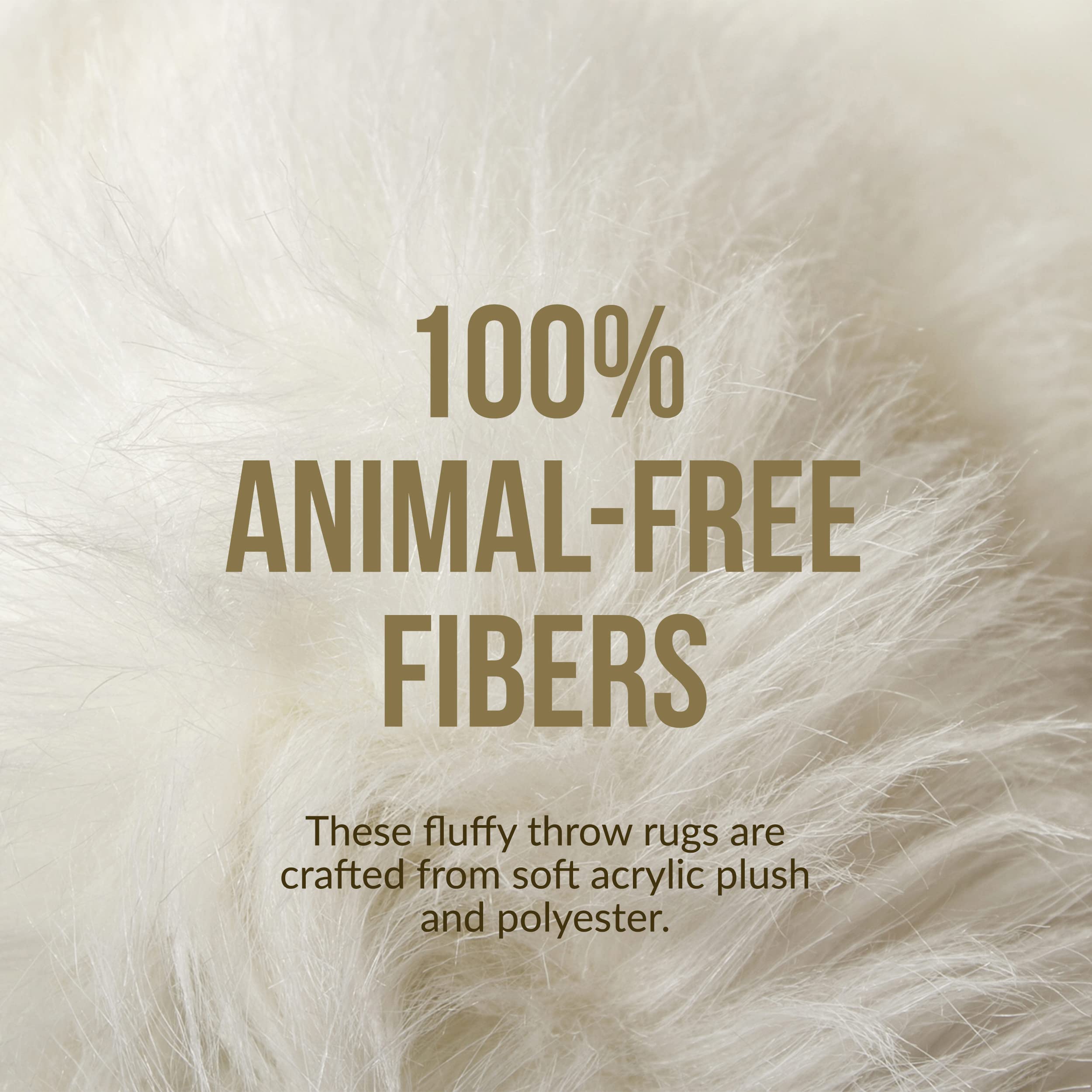 Luxury Faux Fur Area Rug - Ultra Soft & Fluffy Shaggy Rug with Non-Slip Backing | Machine Washable Living Room Carpet | Vegan Cruelty-Free Home Decor for Bedroom, Office, Nursery | Grey Plush Rug 2x6 Feet | Perfect for Cozy Winter Decor & Modern Interior Design