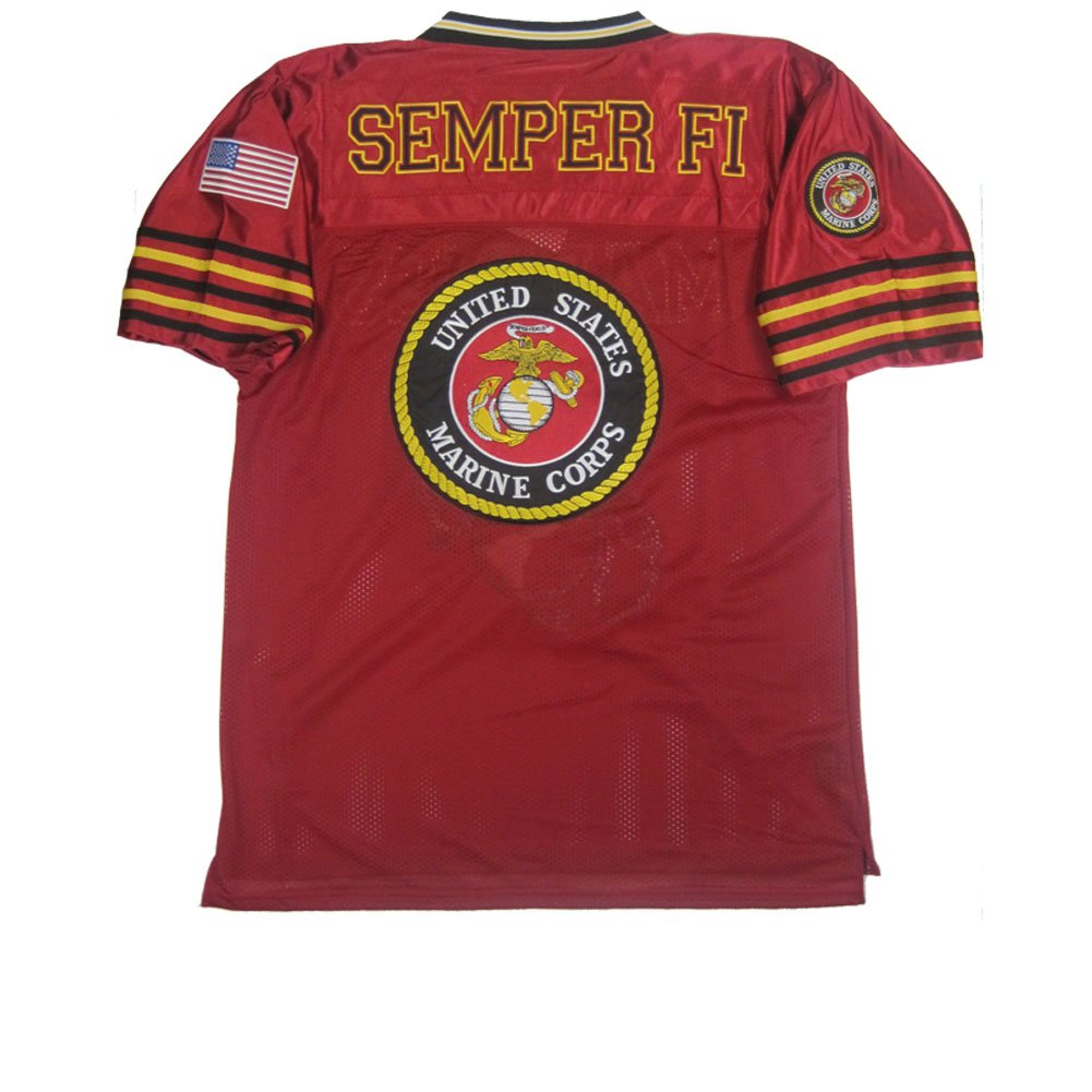 JWM Men's Football Jersey - US Marines Design - XXXLarge Size - Perfect for Football Games, Training & Fan Support