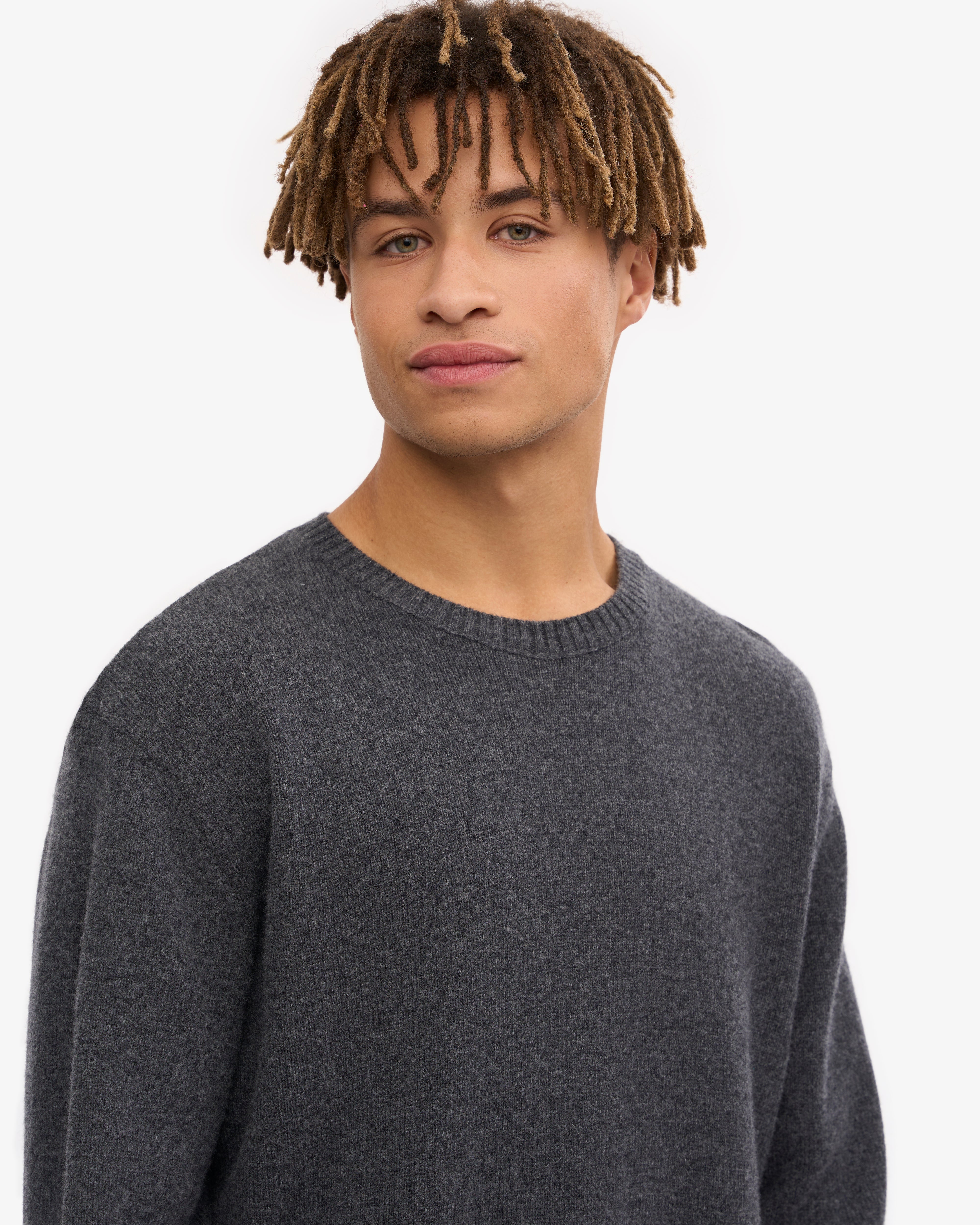 Premium Classic Merino Wool Crew Neck Sweater for Men & Women - Soft Thermal Winter Pullover in Lava Grey - Perfect for Outdoor Activities, Travel & Casual Wear