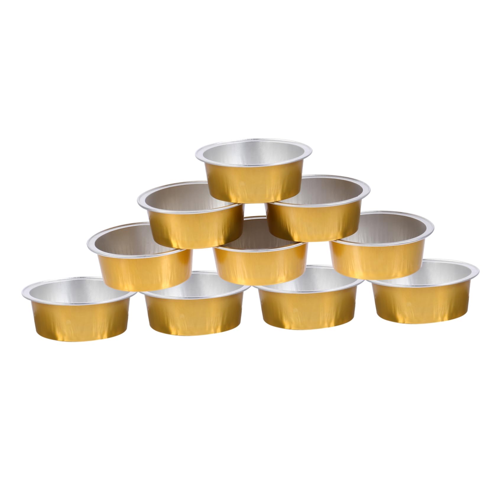20 Pcs Golden Aluminum Foil Wax Melting Bowls - Portable Mini Wax Warmer Pots for Hair Removal & Wax Melts, Perfect for DIY Beauty, Home Spa, and Professional Salon Use