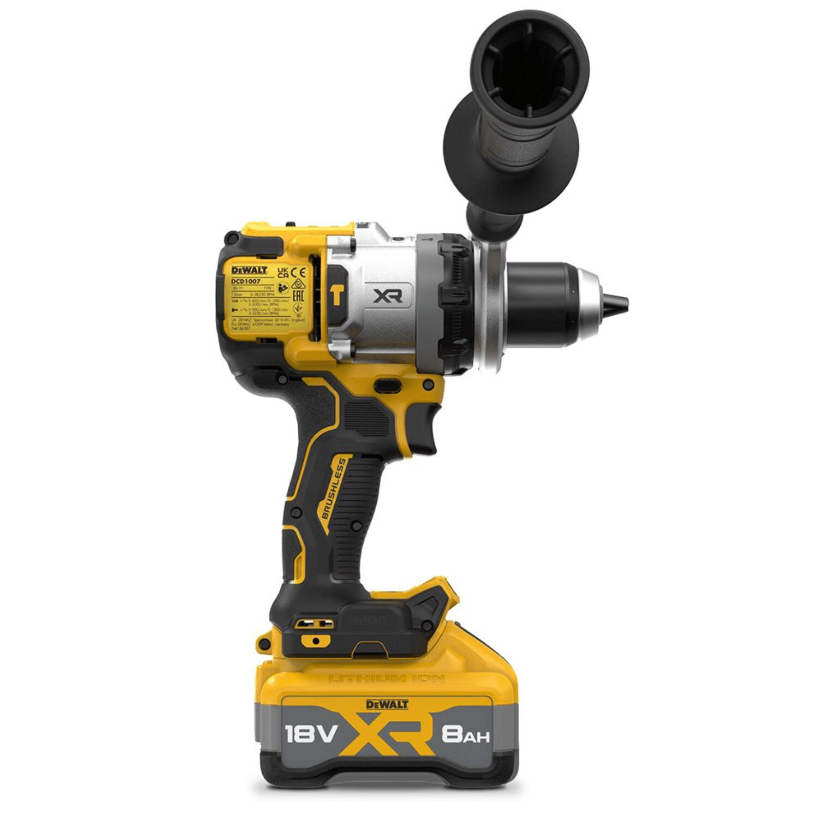 DEWALT 18V XR 3-Speed Hammer Drill Driver (DCD1007N XJ) - Cordless Power Tool for Drilling and Driving in Wood, Metal & Concrete - Ideal for Construction, DIY Projects and Home Repairs