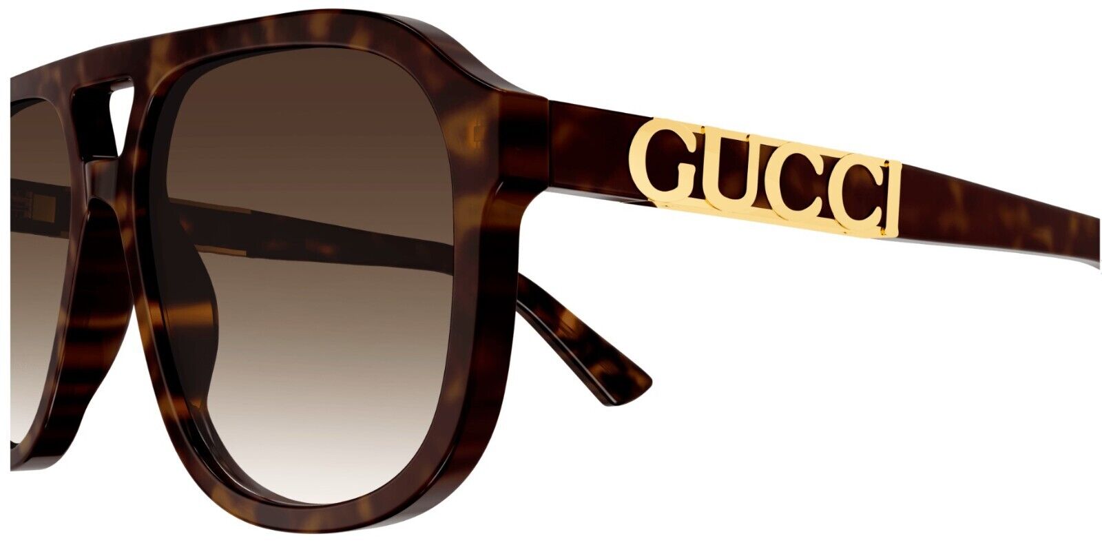 Gucci GG1188S 003 Havana/Brown Gradient Oversized Teardrop Unisex Sunglasses