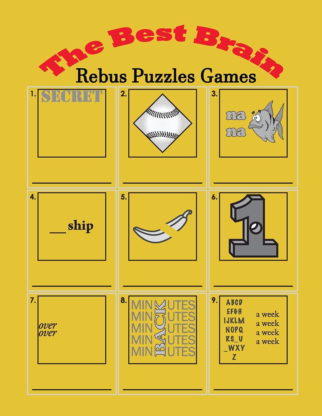 The Best Brain Rebus Puzzles Games: Word Plexer Puzzle Teasers Frame for Family Fun & Cognitive Development