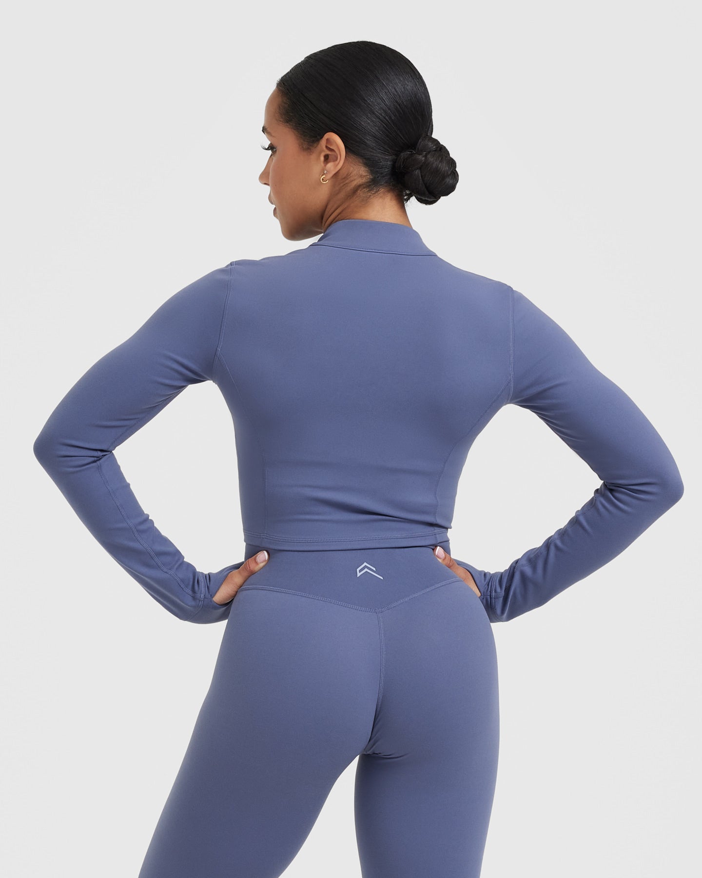 Timeless Women's Crop Jacket in Slate Blue | Lightweight Spring Outerwear | Perfect for Casual Outings & Date Nights