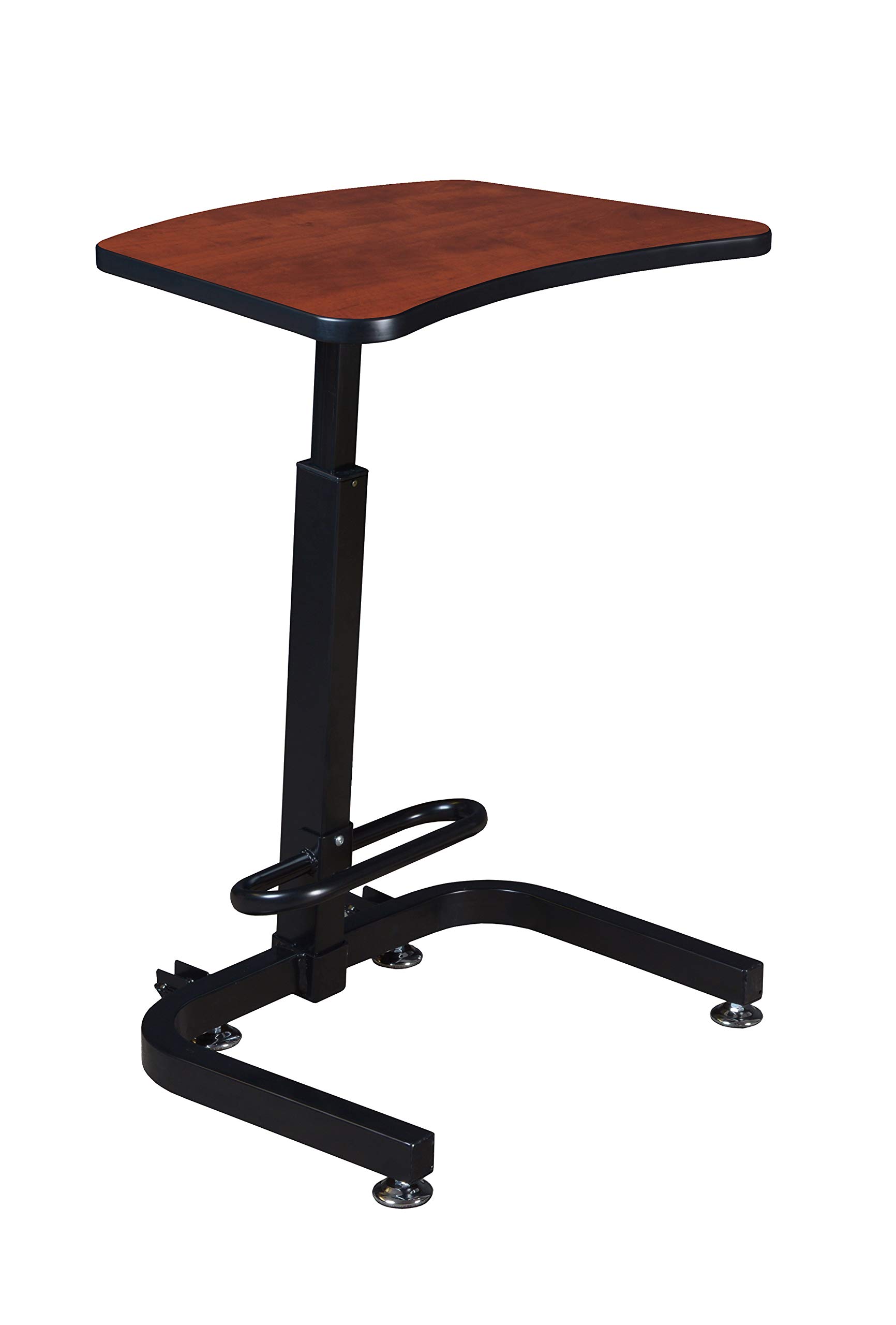 Regency Brody Adjustable Height Sit Stand Desk - Cherry Wood Home Office Desk for Work from Home & Ergonomic Workspace Setup