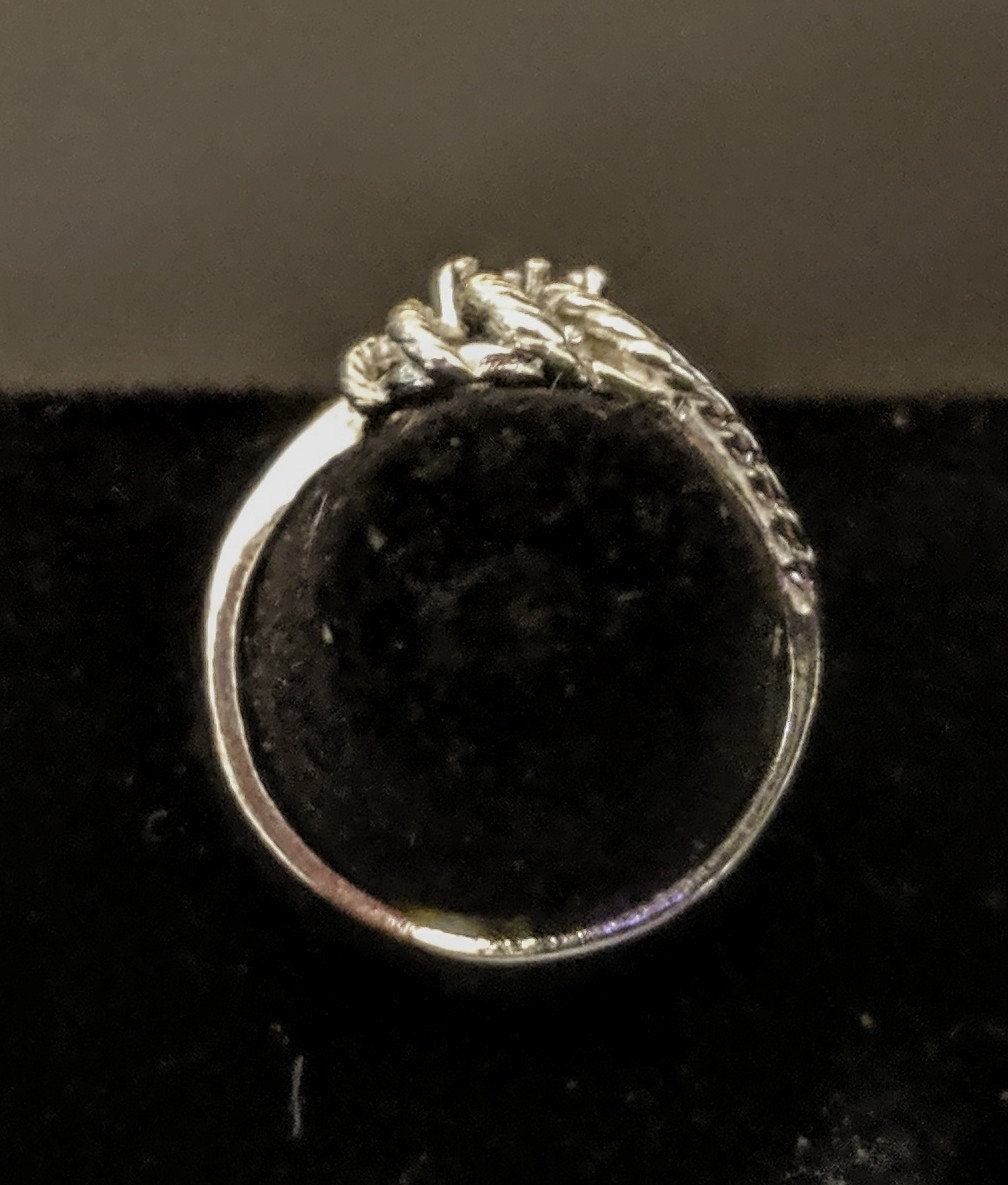 Sterling Silver or 14K Gold 4-6mm Round Women's Rope Swirl Pre-Notched Blank Ring Size 6-8 (Setting 163/263 & 143/263) - Perfect for Jewelry Making, DIY Crafts, and Gift Giving