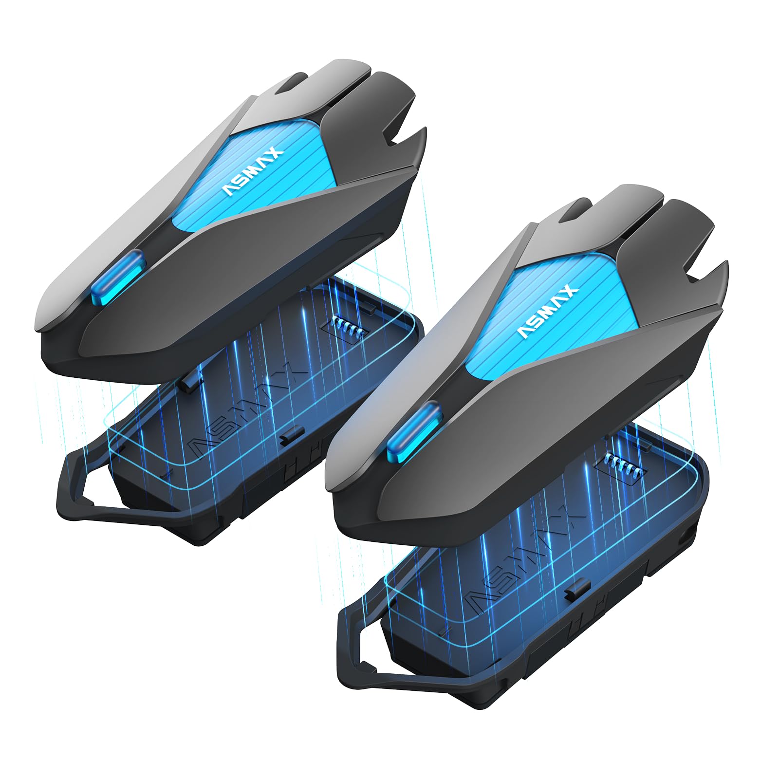 Z1 Motorcycle Bluetooth Headset - Hi-Fi Stereo Speakers for ATV/Snowmobile/Ski Helmet, 10-Rider Mesh Intercom System with FM Radio & AI Voice Control, 42-Min Fast Charge - Perfect for Group Riding, Off-Road Adventures & Winter Sports