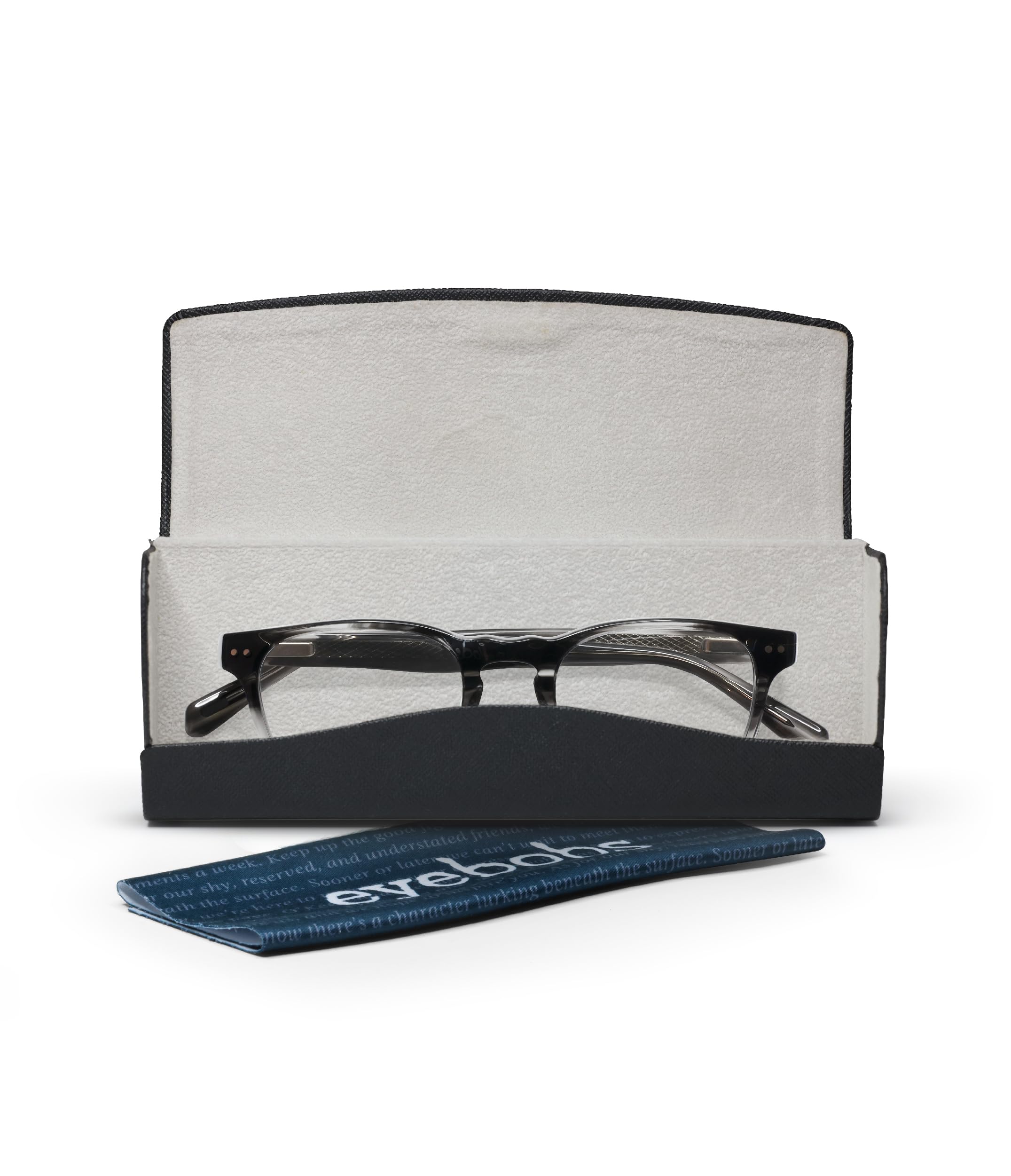 Eyebobs Old Sport Premium Reading Glasses for Men & Women - Rectangle Frame for Average Faces (0x to 4.0x Strength) - Perfect for Reading, Office Work & Computer Use