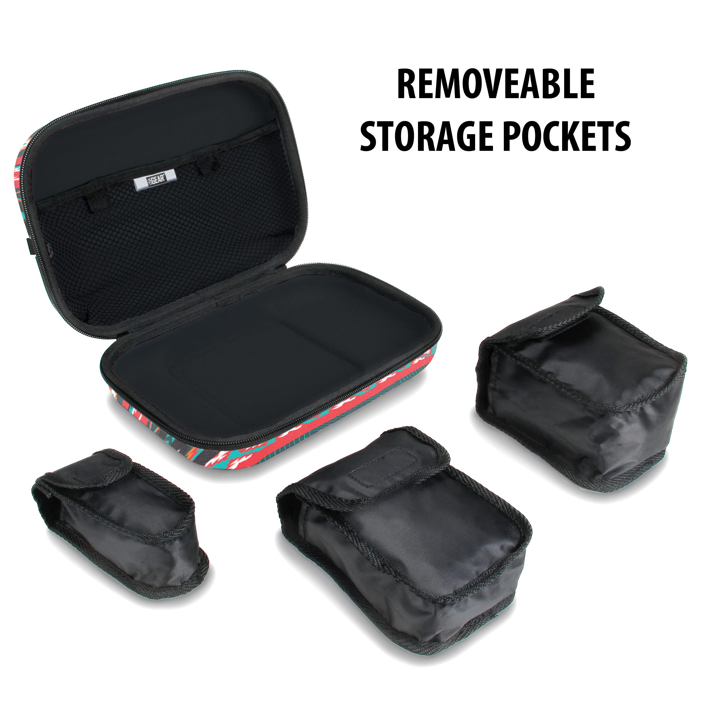 USA GEAR Square Terminal Case - Water Resistant Protective Cover with 3 Removable Pouches for Square Terminal POS System, Printer Paper & Card Reader Accessories - Perfect for Retail Stores, Food Trucks & Mobile Businesses (Southwest Design)