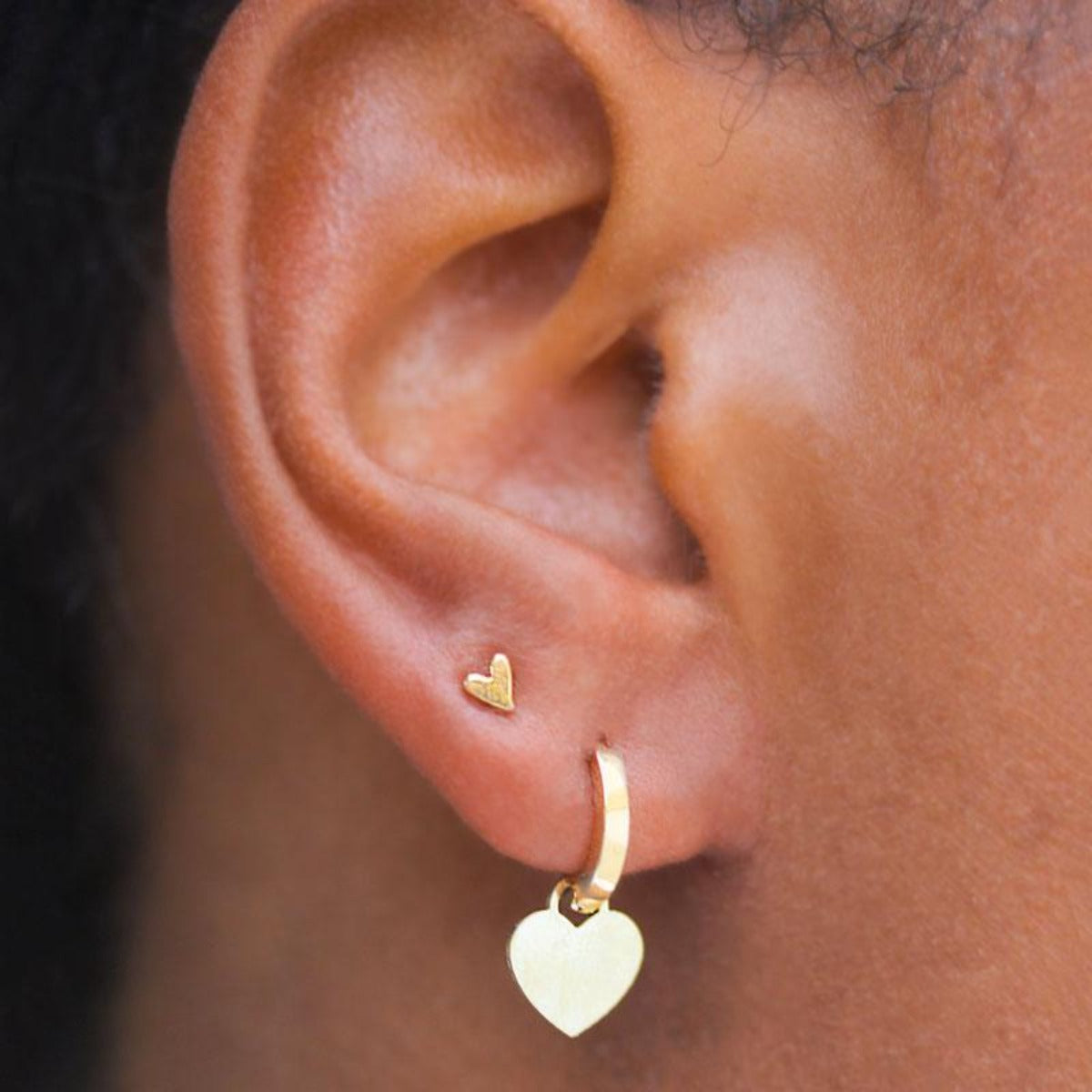 Baby Heart Stud Earrings - Cute & Dainty Gold/Silver Studs for Girls & Toddlers - Perfect for Everyday Wear, Gifts & Special Occasions